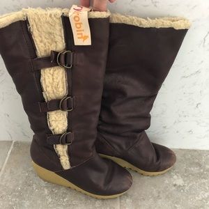 Faryl robin wedge fur lined boots